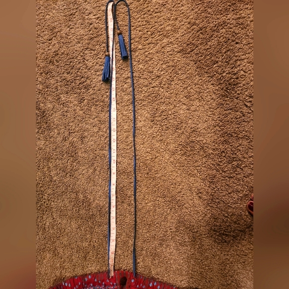 💥2/$20💥 WISH Red Blue Tribal Print Strapless Dress - Picture 10 of 10